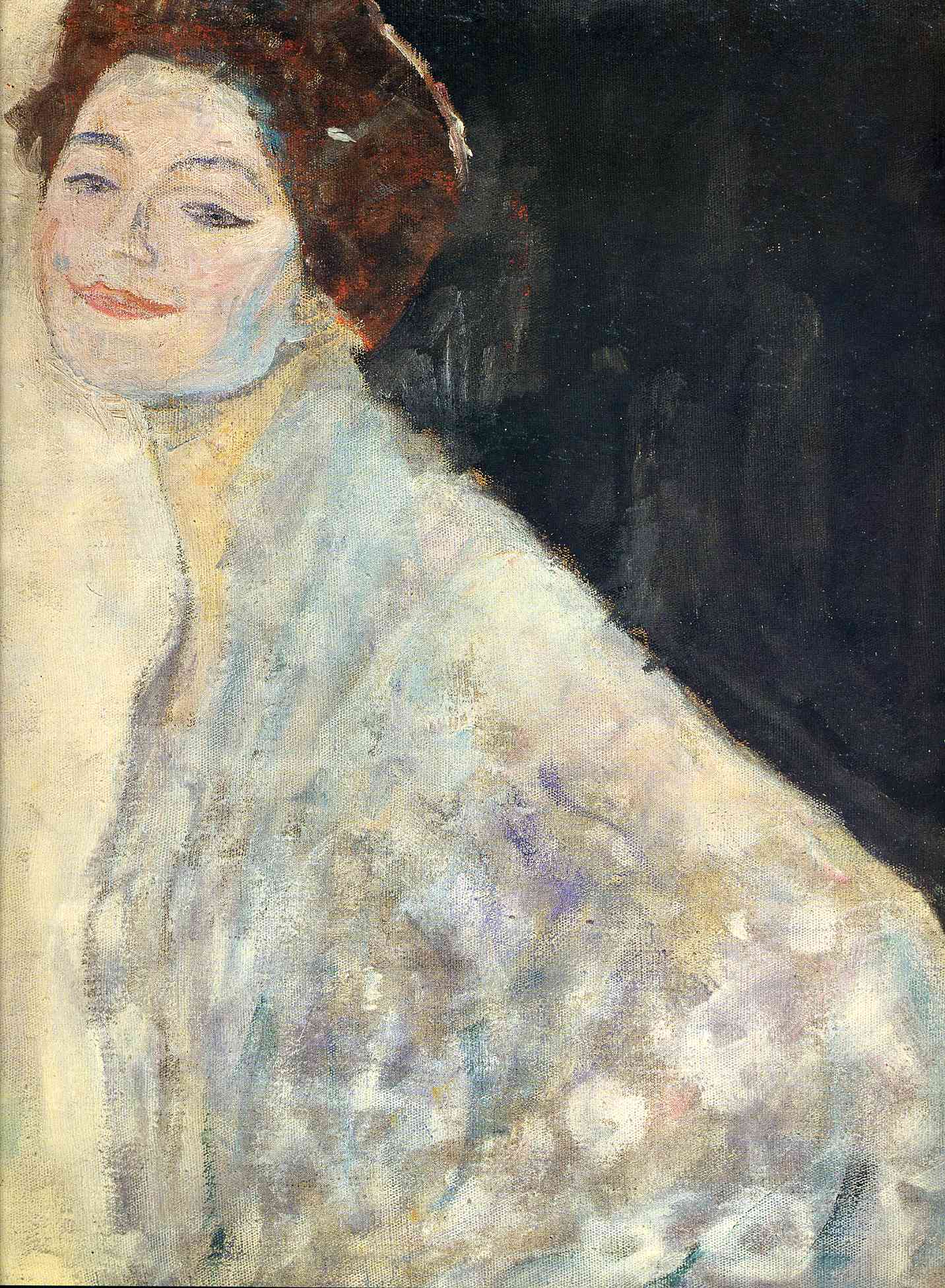 Gustav Klimt - Portrait of a Lady in White, unfinished 1918